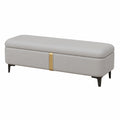Elegante graue Ottomane für das Schlafzimmer – Vielseitige Aufbewahrung mit Stil