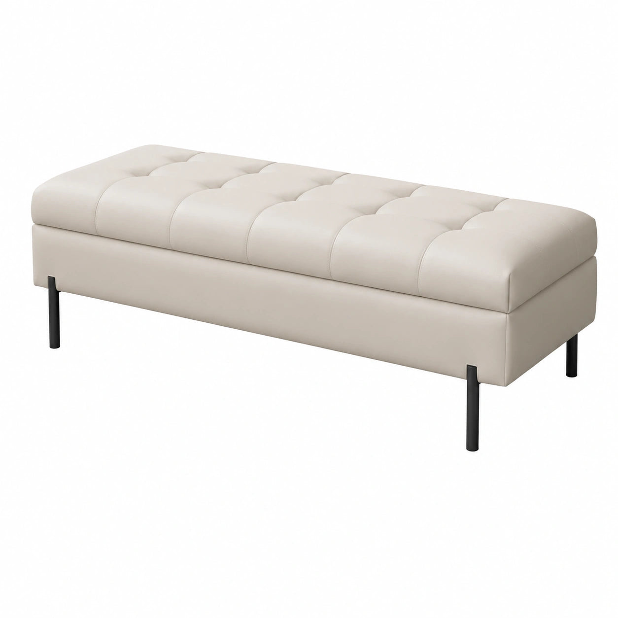 Elegante Schlafzimmerbank aus Massivholz, vielseitiger Fußhocker mit Stauraum