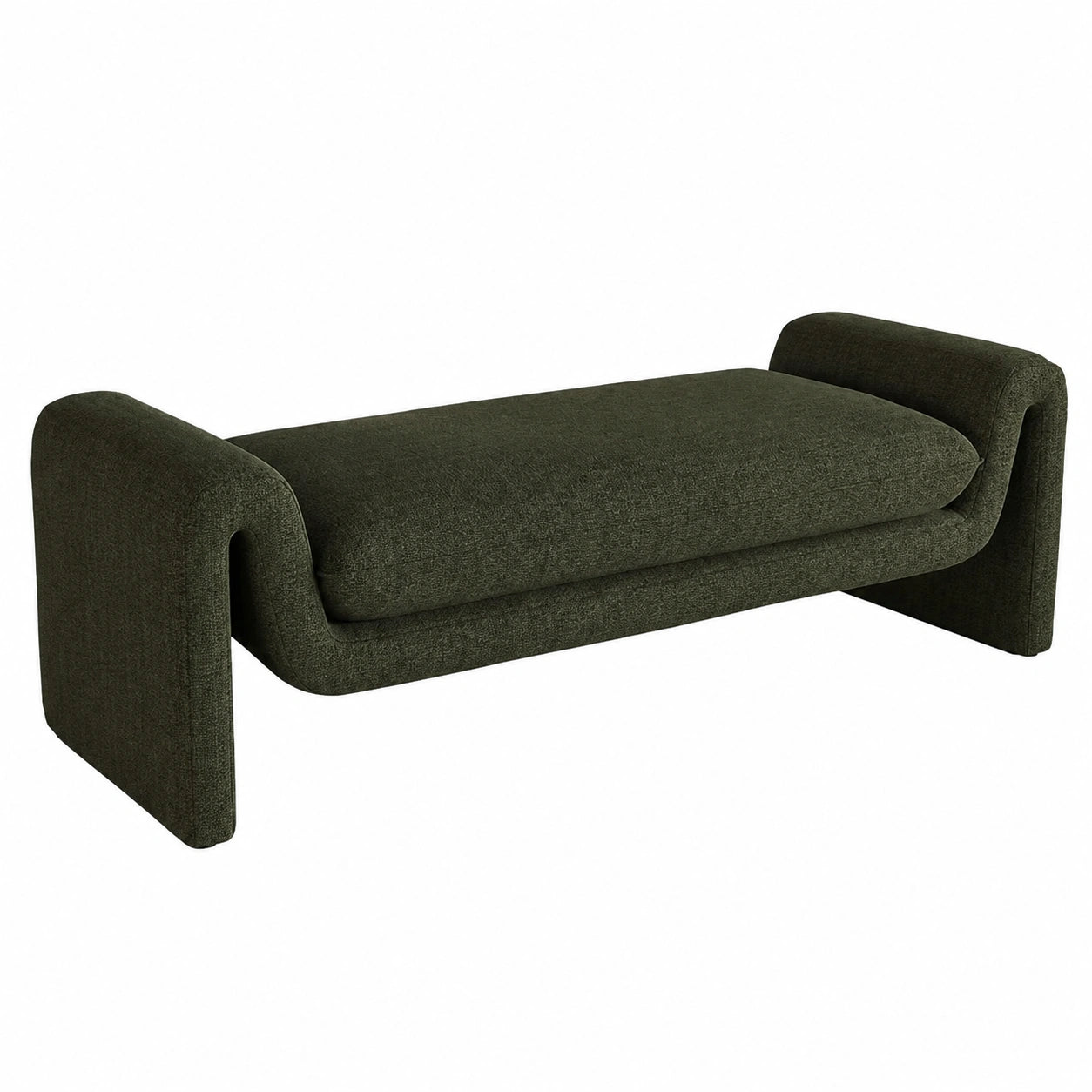 Retro Sitzbank für Schlafzimmer, dunkelgrüner Aufbewahrungshocker, vielseitiger Hocker für Flur