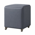5-in-1 Multifunktionswürfelstuhl mit Rollen, stapelbar und platzsparend, ideal für Küche und Wohnzimmer, gepolsterter Sitz und stabiler Metallrahmen