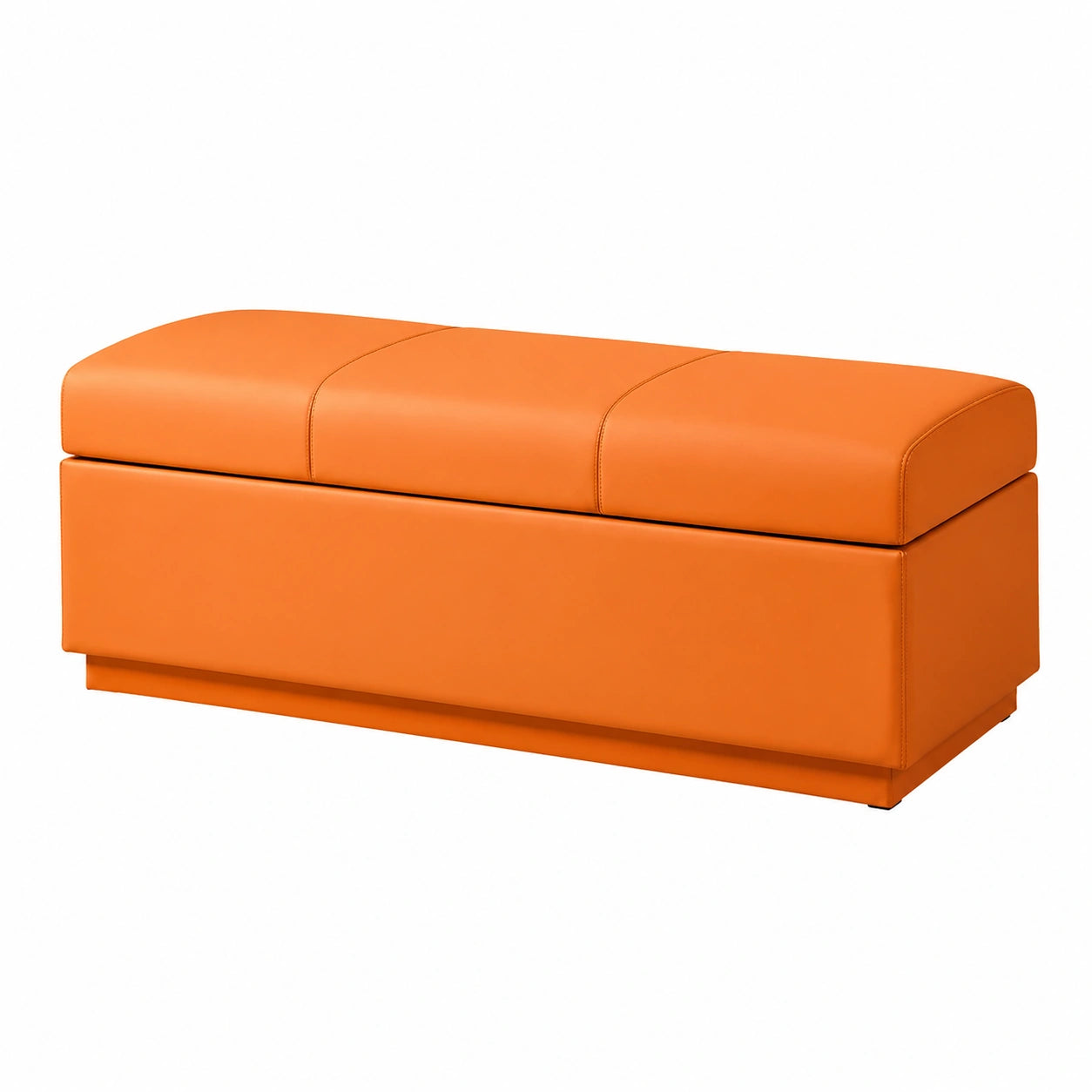 Leder-Polsterhocker für Schlafzimmer, stilvoller Sitz mit Stauraum, 60x30x40cm