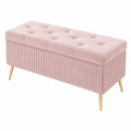 Multifunktionaler Aufbewahrungshocker für Schlafzimmer und Wohnzimmer, gepolstert, ideal als Make-up-Sitz oder Fußstütze
