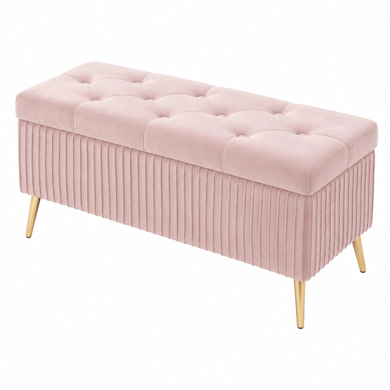 Multifunktionaler Aufbewahrungshocker für Schlafzimmer und Wohnzimmer, gepolstert, ideal als Make-up-Sitz oder Fußstütze