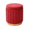 Velours Sitzhocker mit Stauraum - Moderner Schminkhocker für Schlafzimmer und Wohnzimmer - Stilvolle Wohnaccessoires