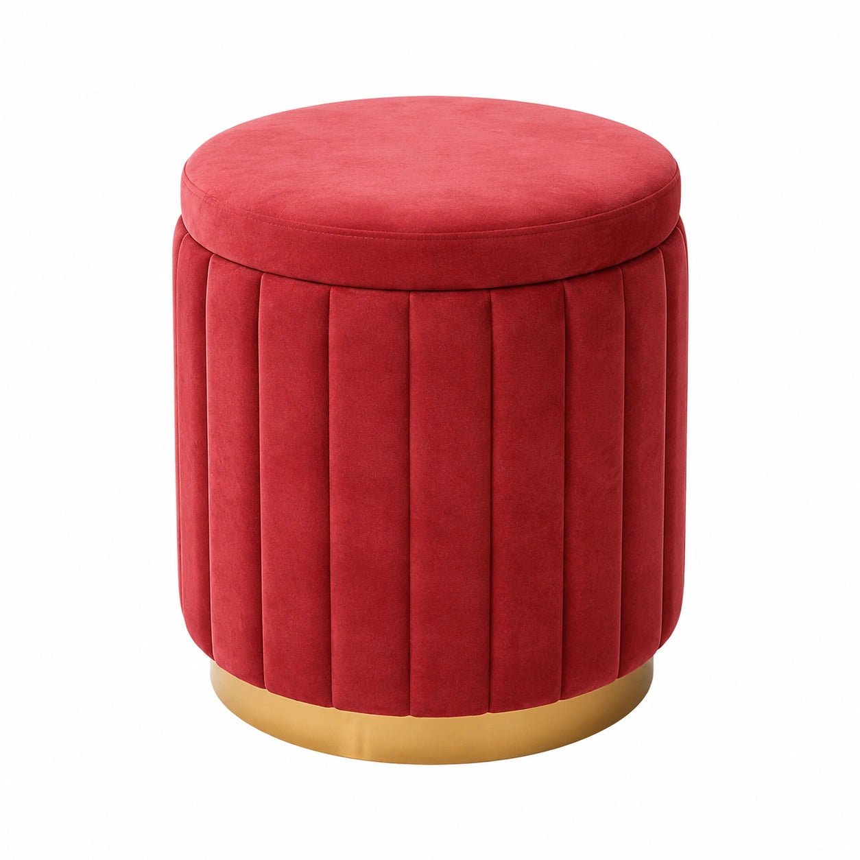 Velours Sitzhocker mit Stauraum - Moderner Schminkhocker für Schlafzimmer und Wohnzimmer - Stilvolle Wohnaccessoires